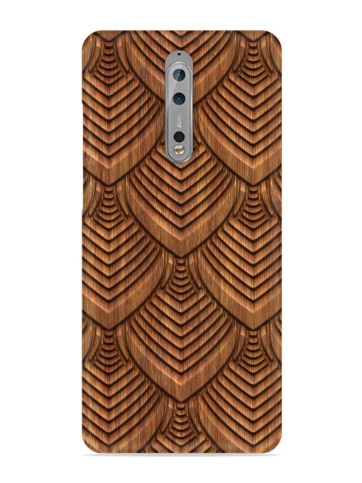 Carved Pattern On Snap Case for Nokia 8 Zapvi