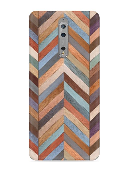 Seamless Wood Parquet Snap Case for Nokia 8 Zapvi