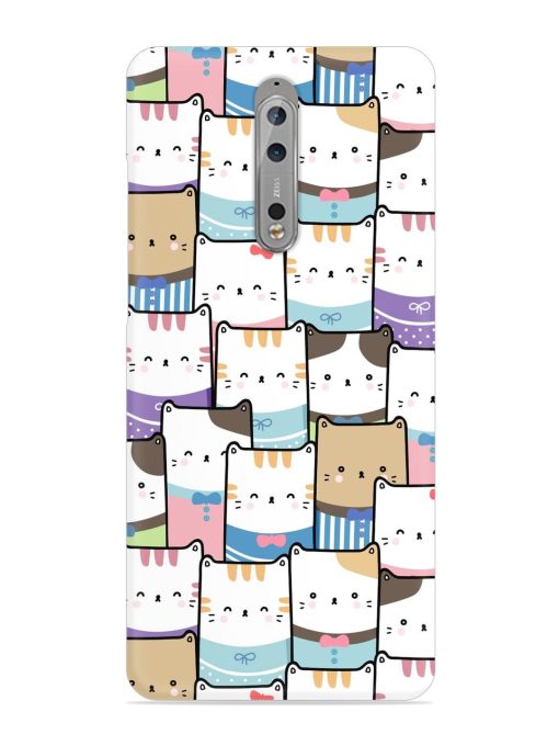 Cute Adorable Cat Snap Case for Nokia 8