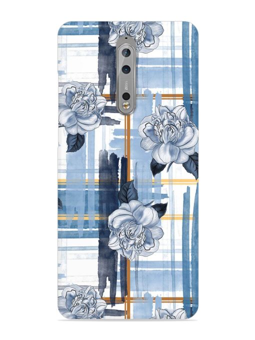 Watercolor Pattern Rose Snap Case for Nokia 8 Zapvi