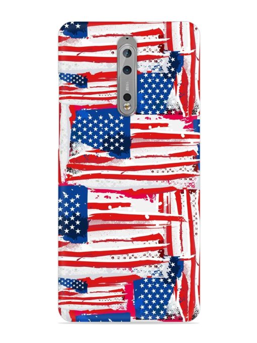 Usa Flag Seamless Snap Case for Nokia 8