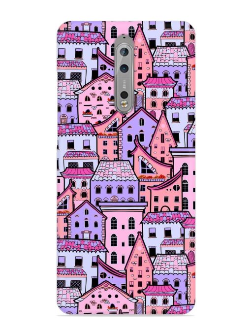 Seamless Pattern Houses Snap Case for Nokia 8