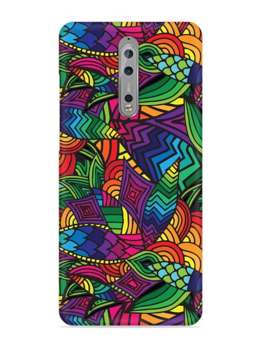 Abstract Multicolor Seamless Snap Case for Nokia 8 Zapvi