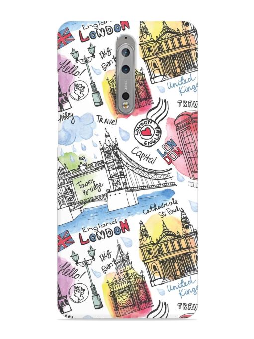 Vector London Landmark Snap Case for Nokia 8 Zapvi