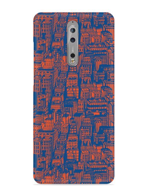 Hand Drawn Seamless Snap Case for Nokia 8 Zapvi