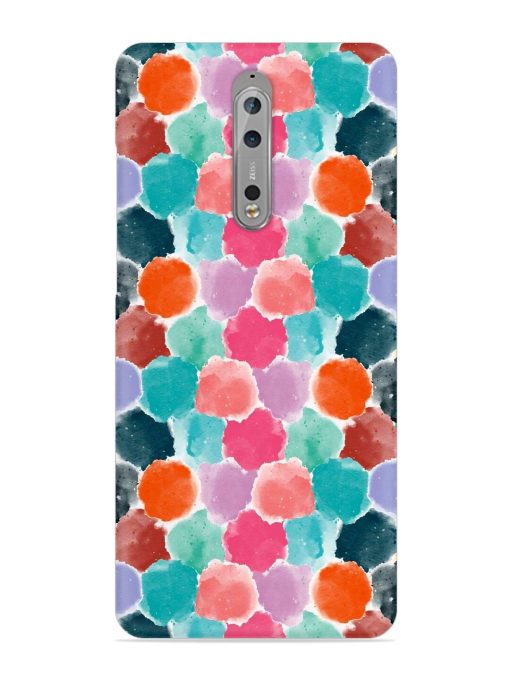 Colorful Seamless Pattern Snap Case for Nokia 8 Zapvi