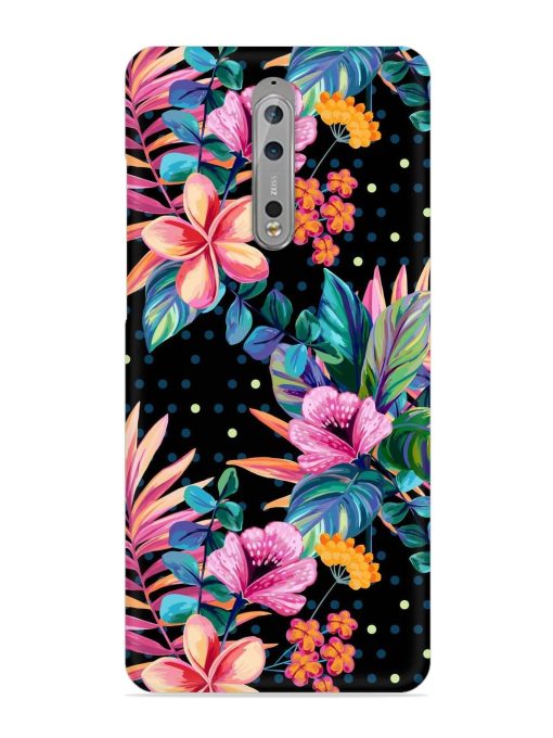 Seamless Floral Pattern Snap Case for Nokia 8 Zapvi