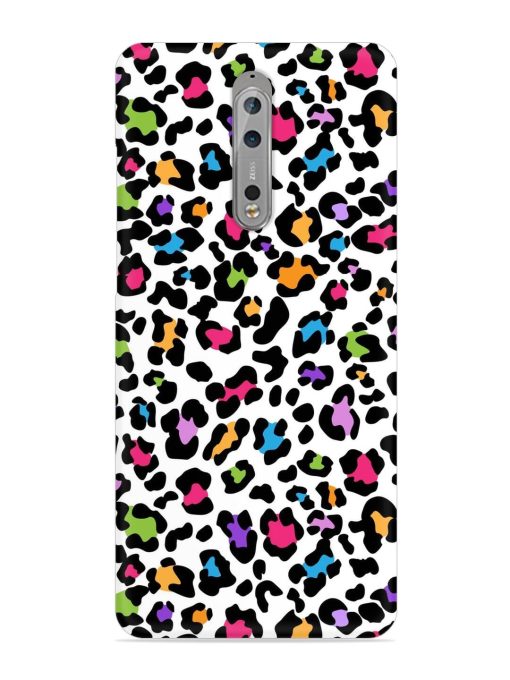 Seamless Leopard Pattern Snap Case for Nokia 8 Zapvi