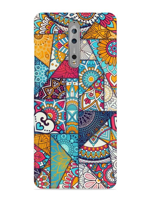 Patchwork Pattern Vintage Snap Case for Nokia 8 Zapvi