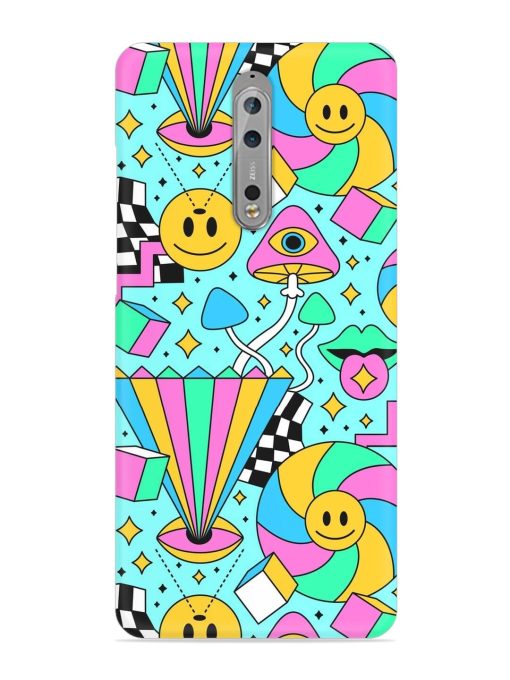 Trippy Rainbow 60S Snap Case for Nokia 8