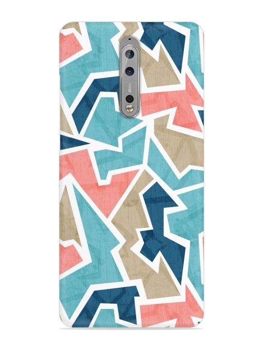 Vintage Geometric Triangle Snap Case for Nokia 8