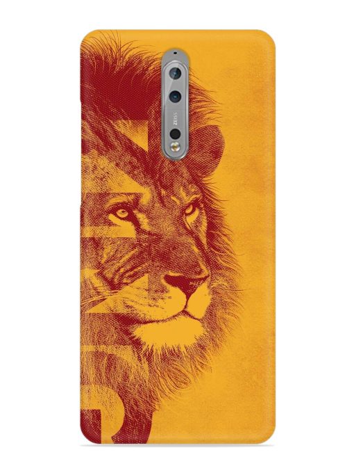 Gold Lion Crown Art Snap Case for Nokia 8