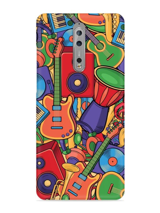 Colorful Music Art Snap Case for Nokia 8 Zapvi