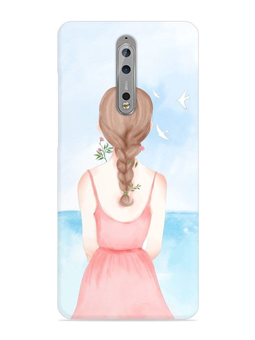 Watercolor Girl Vector Snap Case for Nokia 8 Zapvi