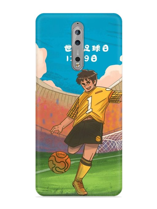 Soccer Kick Snap Case for Nokia 8 Zapvi