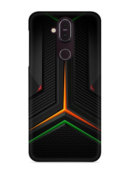 Orange Triangle Light Snap Case for Nokia 8.1 Zapvi