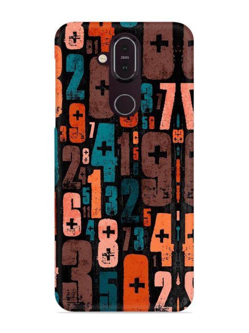 0 To 9 Art Snap Case for Nokia 8.1 Zapvi