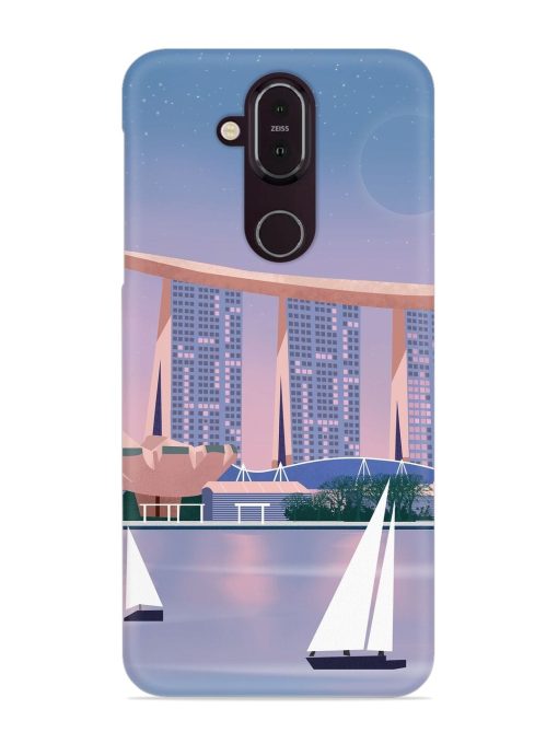 Singapore Scenery Architecture Snap Case for Nokia 8.1 Zapvi