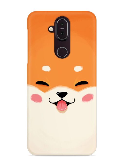 Cute Dog Face Vector Snap Case for Nokia 8.1 Zapvi