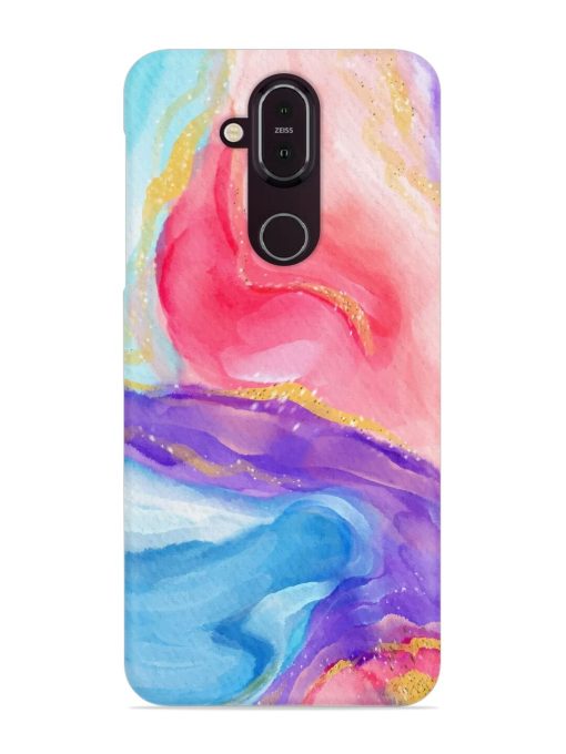 Watercolor Gradient Snap Case for Nokia 8.1 Zapvi