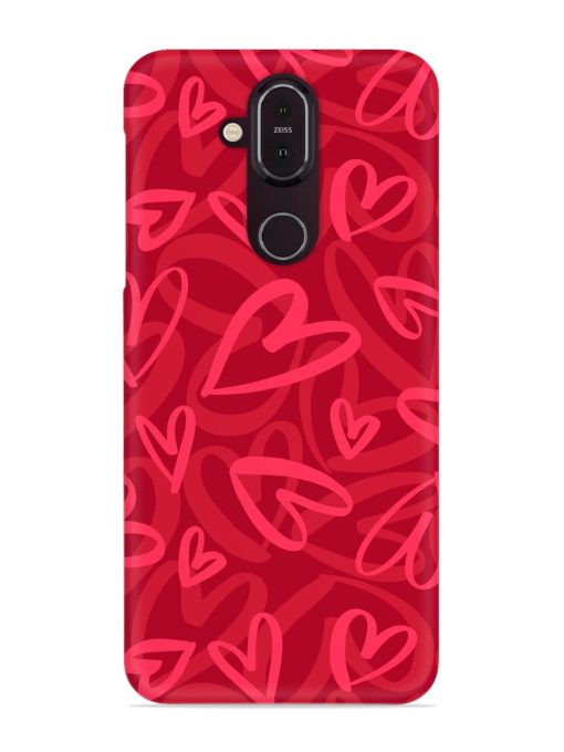 Seamless Romantic Pattern Snap Case for Nokia 8.1 Zapvi