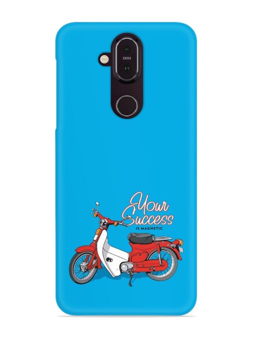 Motorcycles Image Vector Snap Case for Nokia 8.1 Zapvi