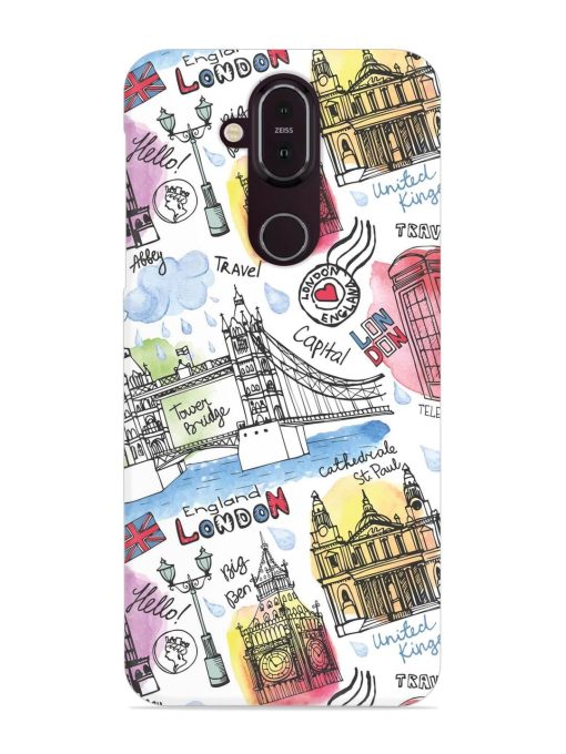 Vector London Landmark Snap Case for Nokia 8.1 Zapvi