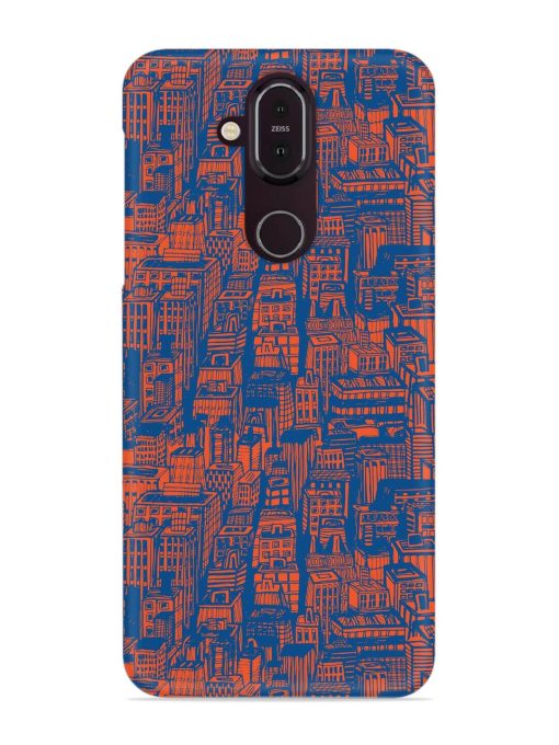 Hand Drawn Seamless Snap Case for Nokia 8.1 Zapvi