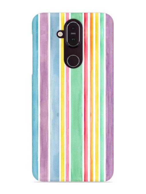 Hand Drawn Watercolor Snap Case for Nokia 8.1 Zapvi