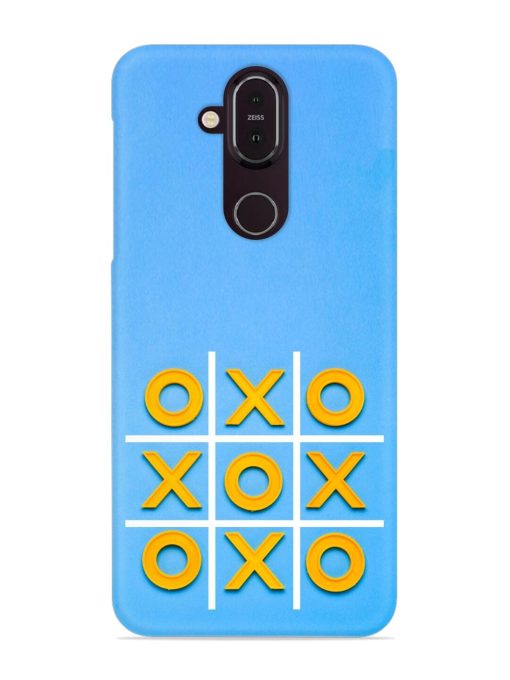 Yellow Plastic Crosses Snap Case for Nokia 8.1 Zapvi