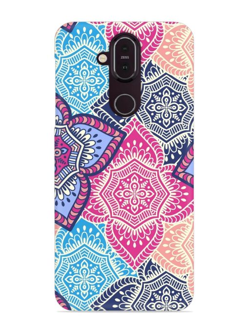 Ethnic Floral Seamless Snap Case for Nokia 8.1 Zapvi