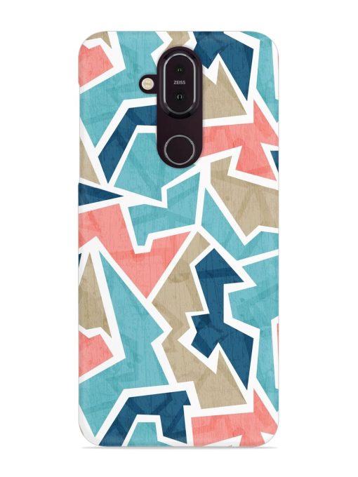 Vintage Geometric Triangle Snap Case for Nokia 8.1 Zapvi