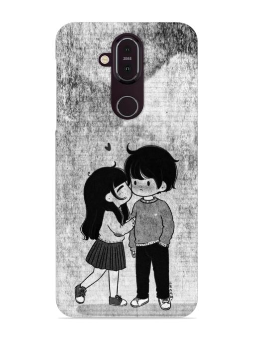 Couple Love Highlights Snap Case for Nokia 8.1 Zapvi