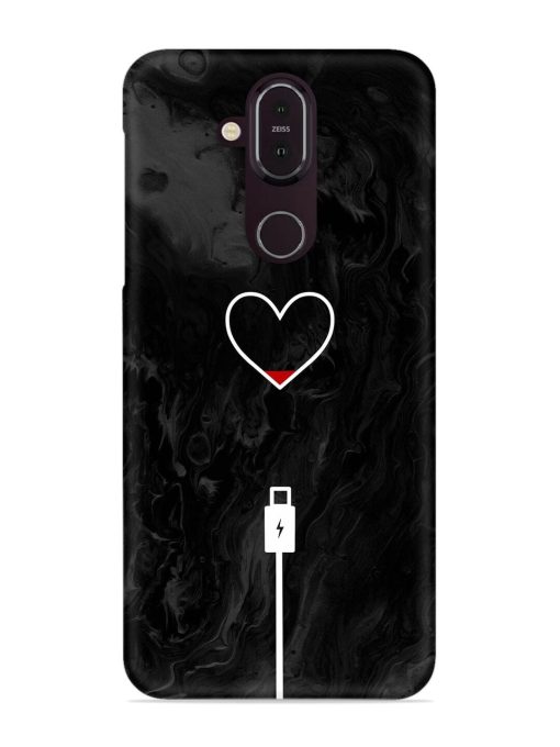 Heart Charging Vector Snap Case for Nokia 8.1 Zapvi