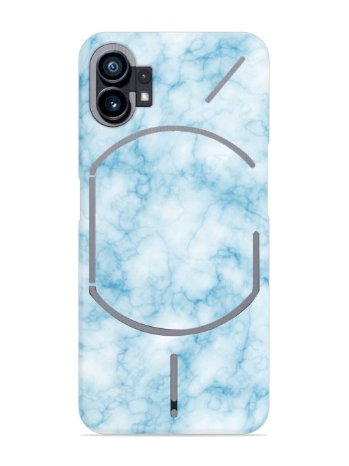 Blue White Natural Marble Snap Case for Nothing Phone 1 Zapvi