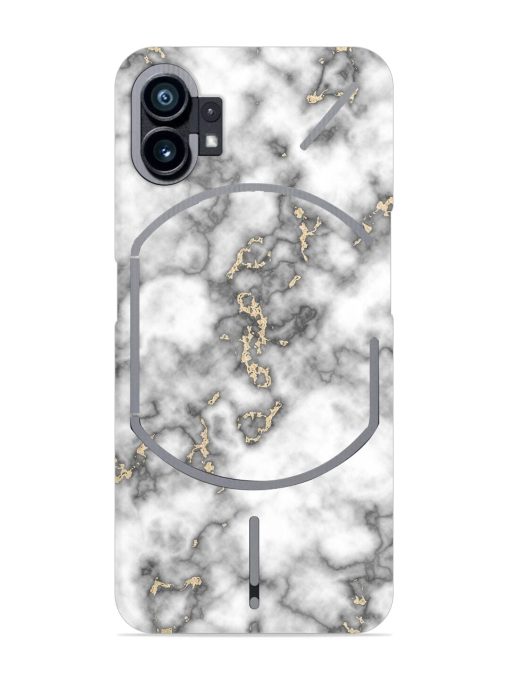 Gray And Gold Marble Snap Case for Nothing Phone 1