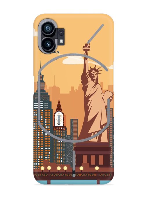 New York Statue Of Liberty Architectural Scenery Snap Case for Nothing Phone 1 Zapvi