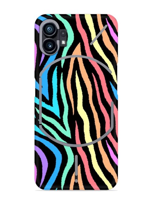 Colorful Abstract Zebra Snap Case for Nothing Phone 1