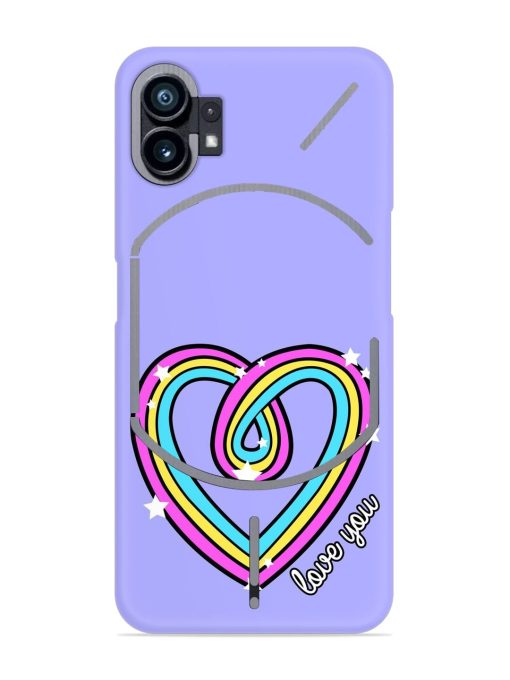 Colorful Rainbow Heart Snap Case for Nothing Phone 1