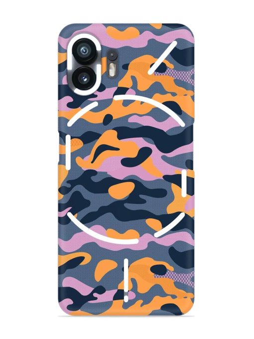 Camouflage Army Military English Orange Art Snap Case for Nothing Phone 2