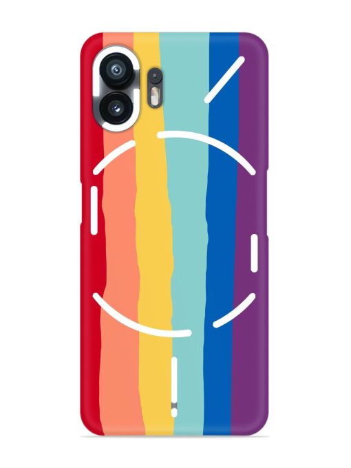 Rainbow Genuine Liquid Snap Case for Nothing Phone 2 Zapvi