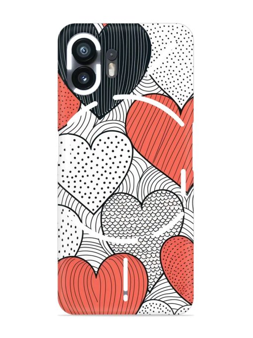 Girly Heart Seamless Snap Case for Nothing Phone 2 Zapvi