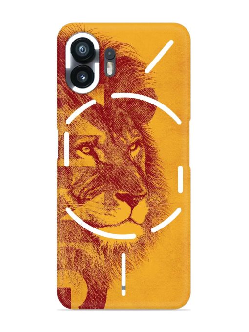 Gold Lion Crown Art Snap Case for Nothing Phone 2