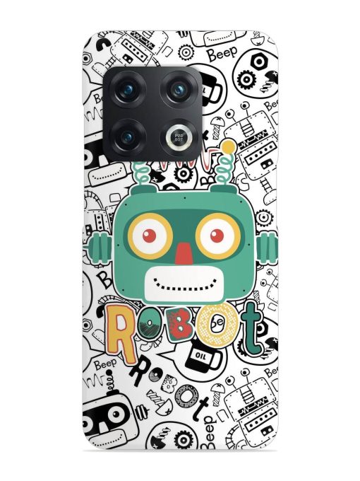 Robot Modern Seamless Pattern Snap Case for Oneplus 10 Pro (5G) Zapvi