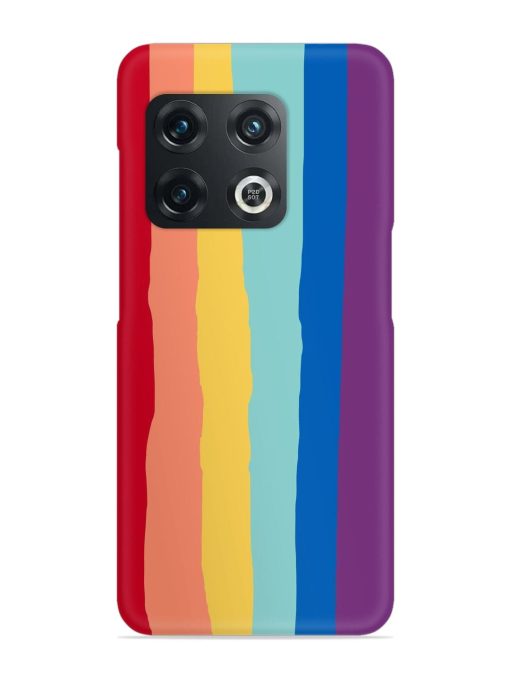 Rainbow Genuine Liquid Snap Case for Oneplus 10 Pro (5G) Zapvi