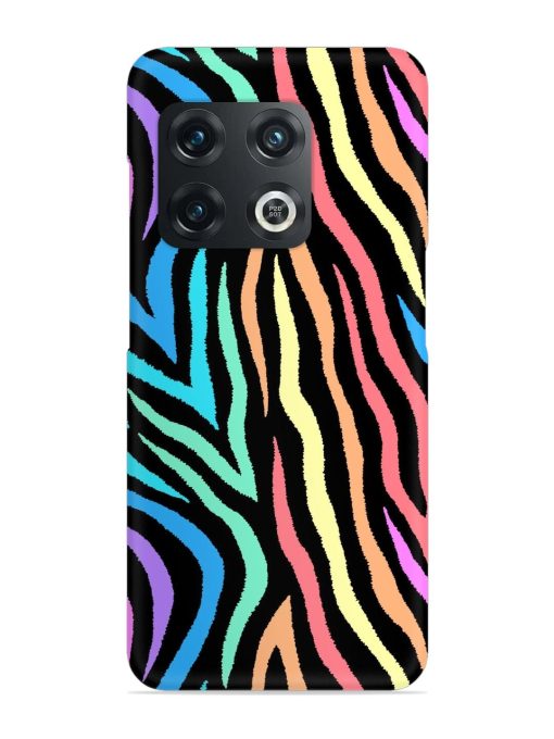 Colorful Abstract Zebra Snap Case for Oneplus 10 Pro (5G) Zapvi