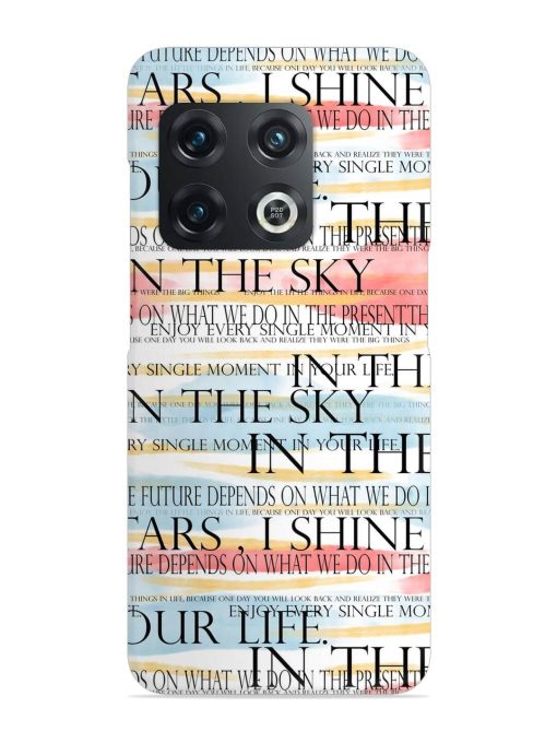 Seamless Slogans Pattern Snap Case for Oneplus 10 Pro (5G) Zapvi