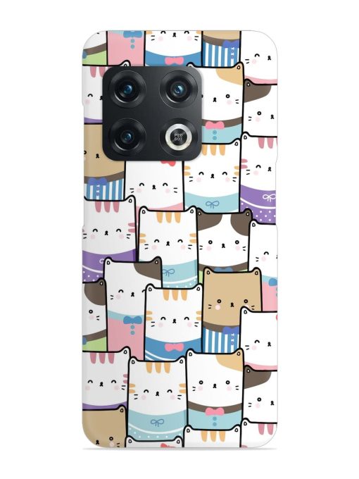 Cute Adorable Cat Snap Case for Oneplus 10 Pro (5G) Zapvi