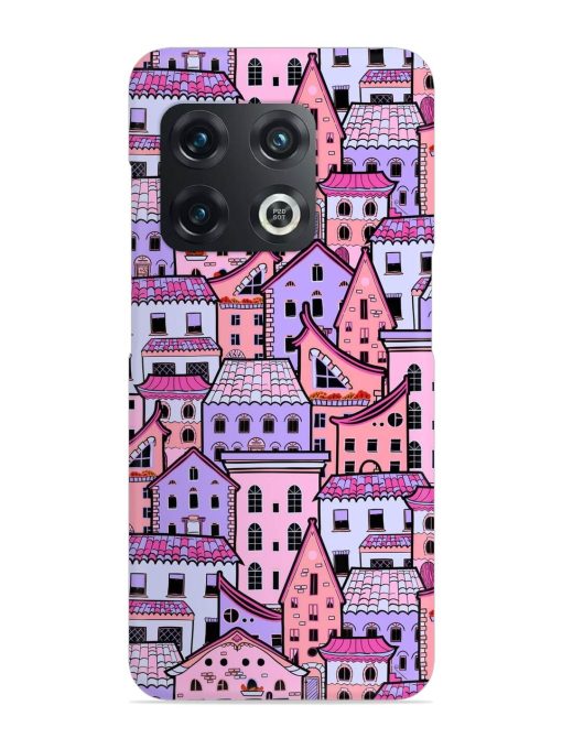 Seamless Pattern Houses Snap Case for Oneplus 10 Pro (5G) Zapvi