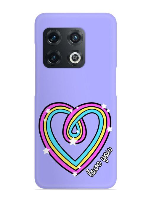 Colorful Rainbow Heart Snap Case for Oneplus 10 Pro (5G) Zapvi